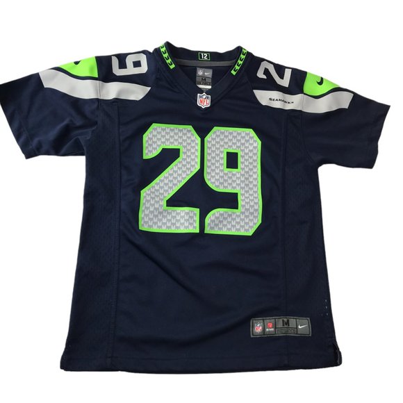 Nike NFL Football Jersey Seattle Seahawks Earl Thomas Youth Medium Dark Blue 29